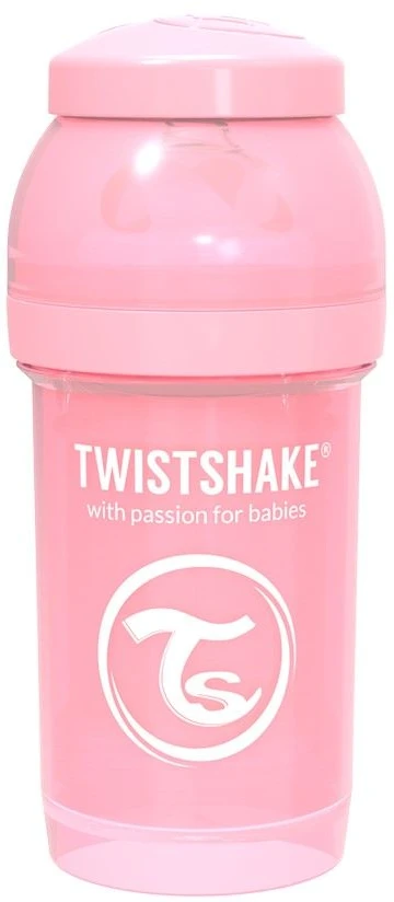 TwistShake ANTICOLIKAS ŠIRTINIMO BUTELĖLIS 180 ml ROŽINĖ 0m