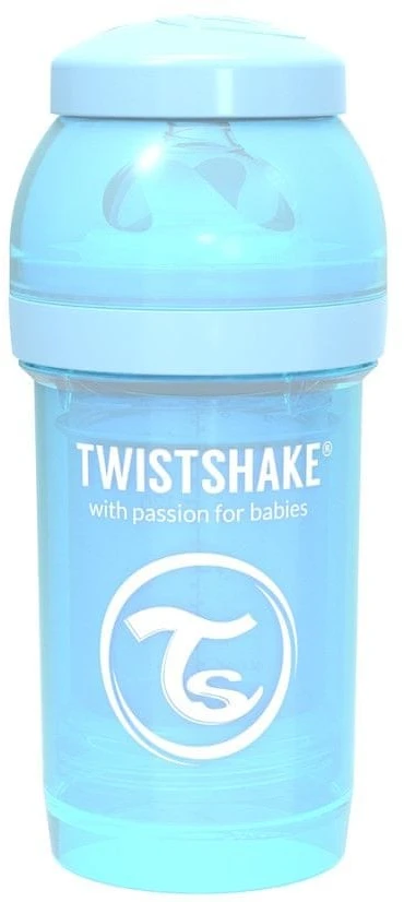 TwistShake ANTICOLIKAS ŠIRTINIMO BUTELIS 180 ml mėlynas 0m+