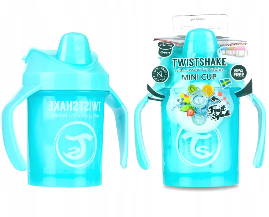 Twistshake neišsiliejati gertuvė - puodelis nuo 4mėn,. 230 ml, mėlynas 78268