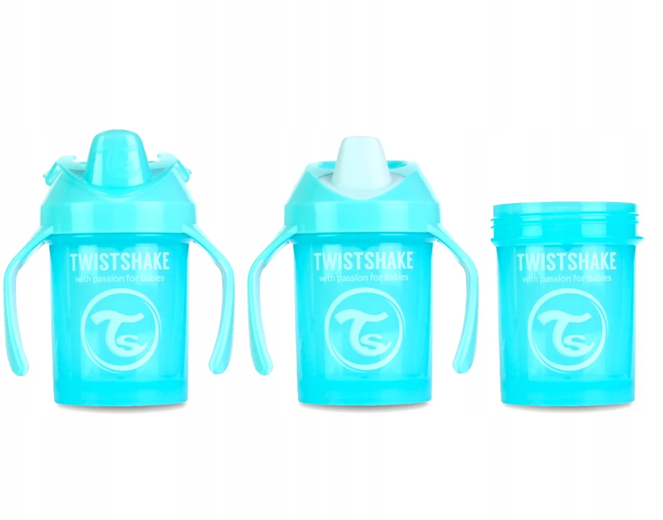 Twistshake neišsiliejati gertuvė - puodelis nuo 4mėn,. 230 ml, mėlynas 78268