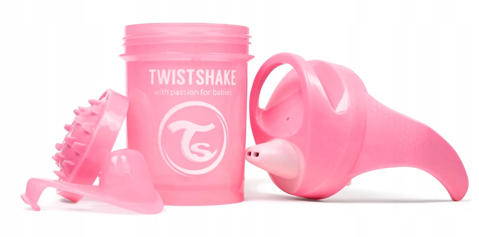 Twistshake neišsiliejanti gertuvė - puodelis nuo 4mėn. 230 ml, rožinė 78267