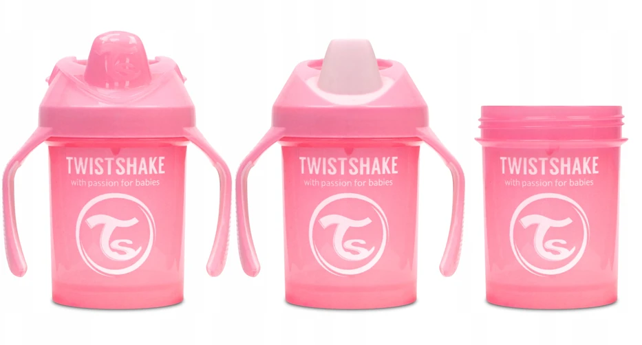Twistshake neišsiliejanti gertuvė - puodelis nuo 4mėn. 230 ml, rožinė 78267