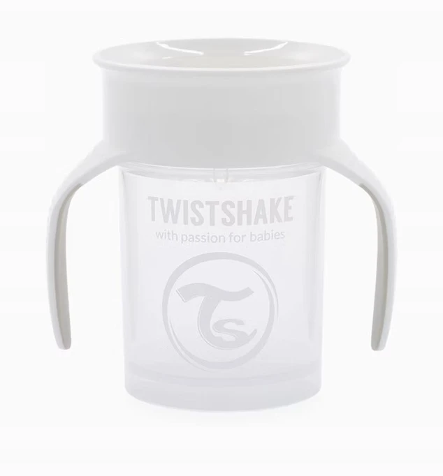 Twistshake gertuvė nuo 6mėn. 360°, balta 78931