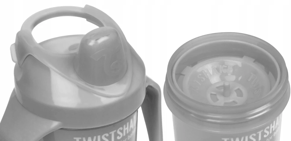 Twistshake neišsiliejanti gertuvė - puodelis nuo 4mėn., 230 ml, pilkas 78272