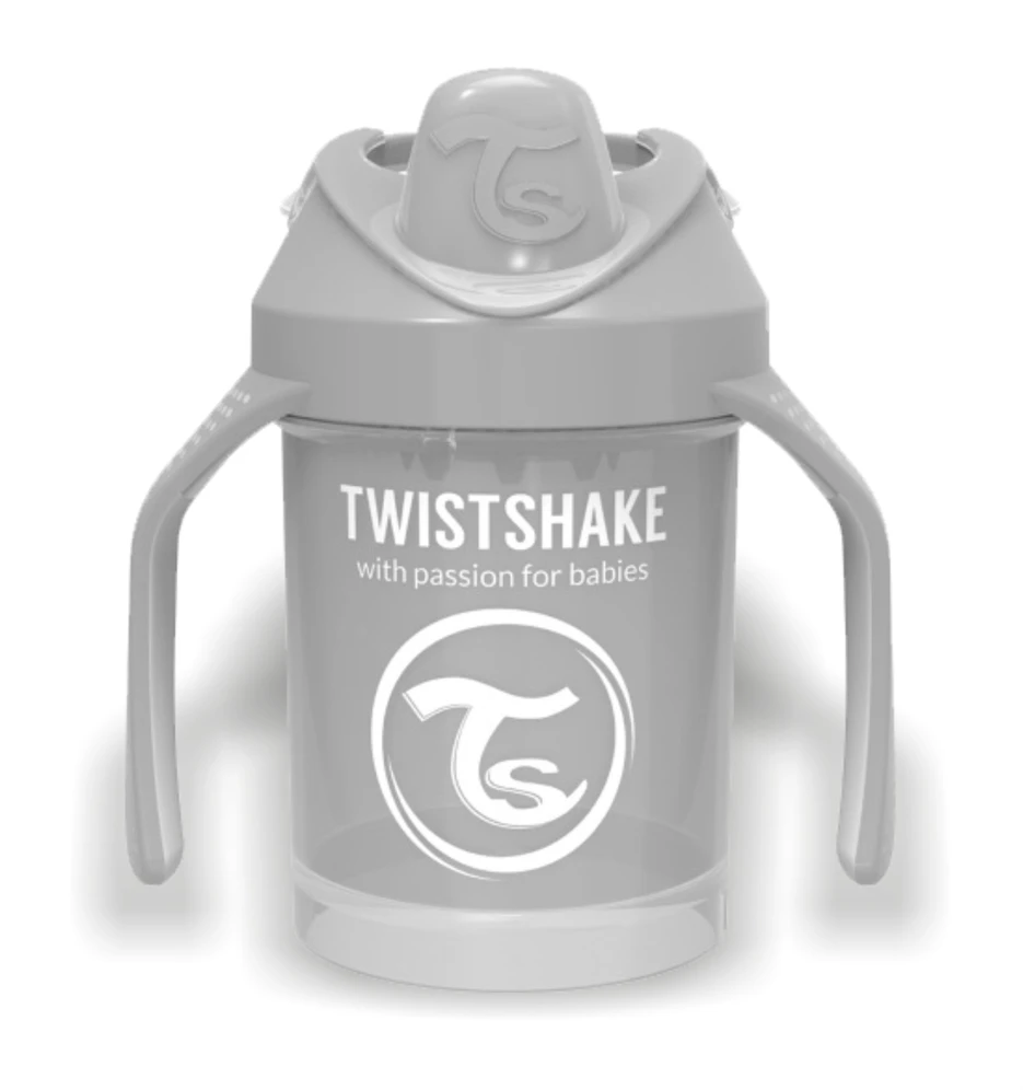 Twistshake neišsiliejanti gertuvė - puodelis nuo 4mėn., 230 ml, pilkas 78272