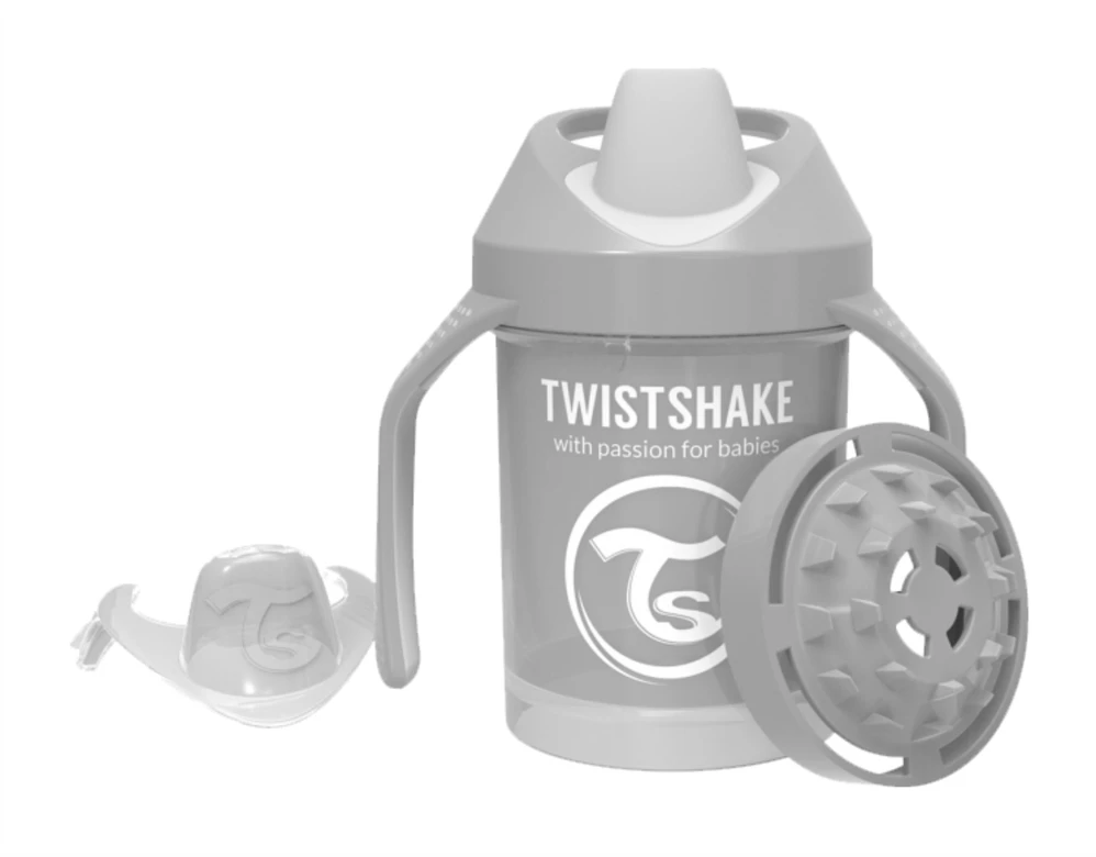 Twistshake neišsiliejanti gertuvė - puodelis nuo 4mėn., 230 ml, pilkas 78272