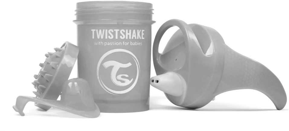 Twistshake neišsiliejanti gertuvė - puodelis nuo 4mėn., 230 ml, pilkas 78272