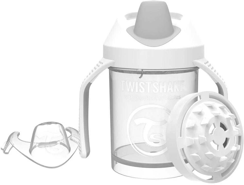 Twistshake puodelis mini baltas nuo 4mėn 230 ml 78053