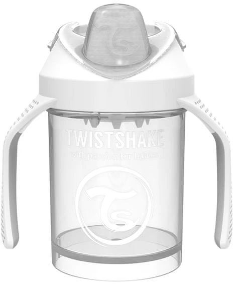 Twistshake puodelis mini baltas nuo 4mėn 230 ml 78053