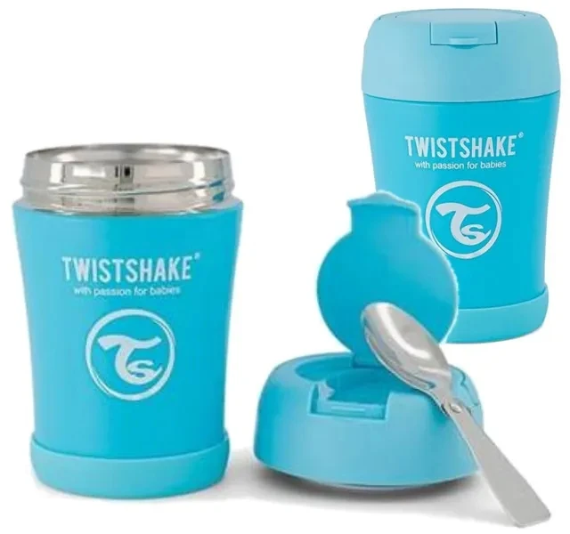 TWISTSHAKE - Terminis maisto konteineris, mėlynas, 350ml