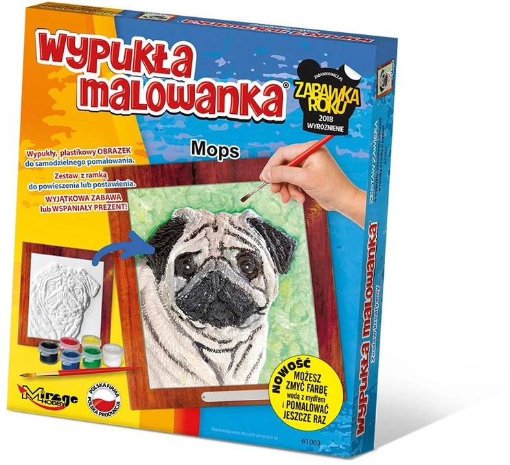 TY 3d reljefinis piešinys - Mopsas