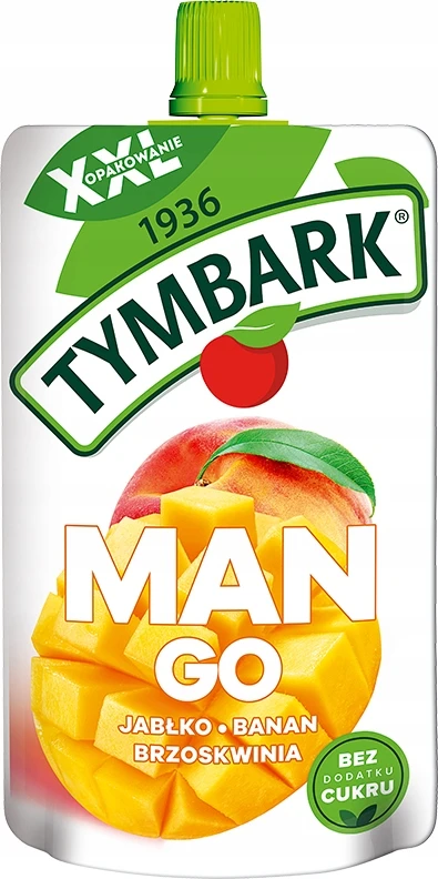 Tymbark 100% vaisių putėsiai obuolių mango persikų bananas 10x 200g