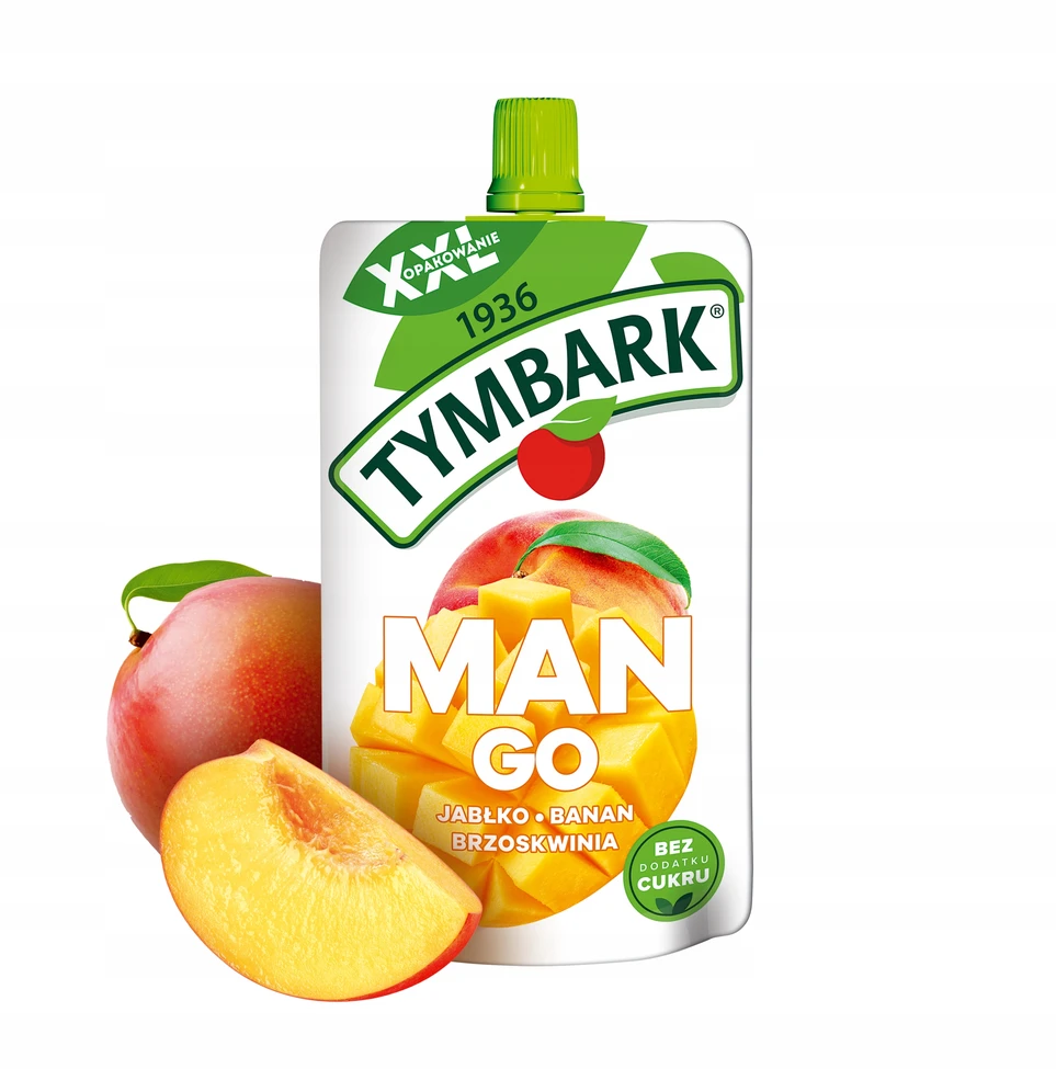 Tymbark 100% vaisių putėsiai obuolių mango persikų bananas 10x 200g