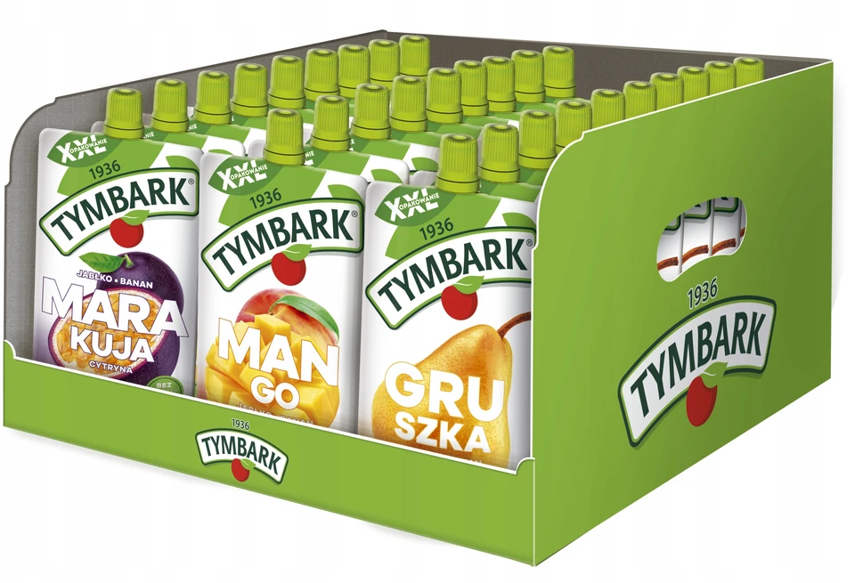 Tymbark 100% vaisių putėsiai obuolių mango persikų bananas 10x 200g