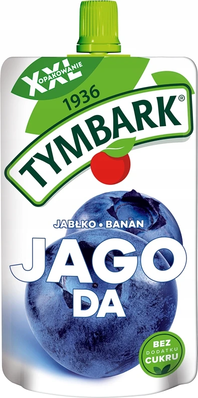 Tymbark Fruit putėsiai mėlynių obuolių bananas be pridėtinio cukraus 10x 200g