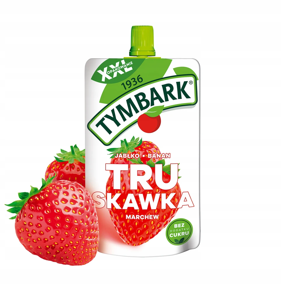 Tymbark Mousse Braškių obuolių Bananų Morkos be pridėtinio cukraus 10x 200g