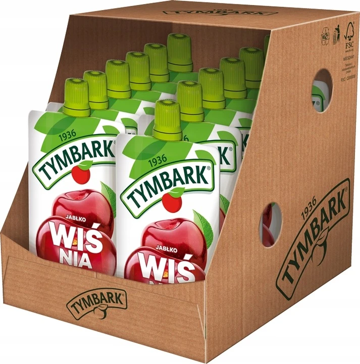 Tymbark putėsiai su obuolių – vyšnių – bananų skonio 120 g x 12 vnt.