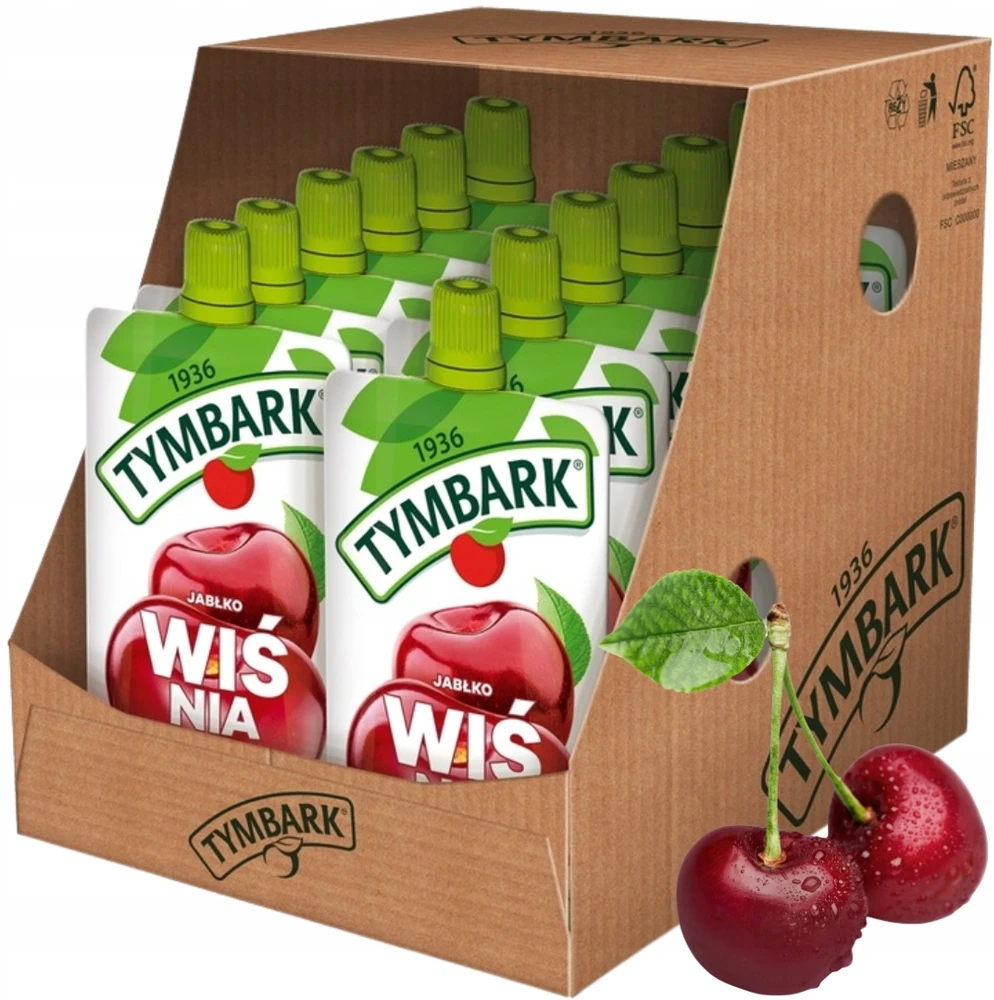 Tymbark putėsiai su obuolių – vyšnių – bananų skonio 120 g x 12 vnt.