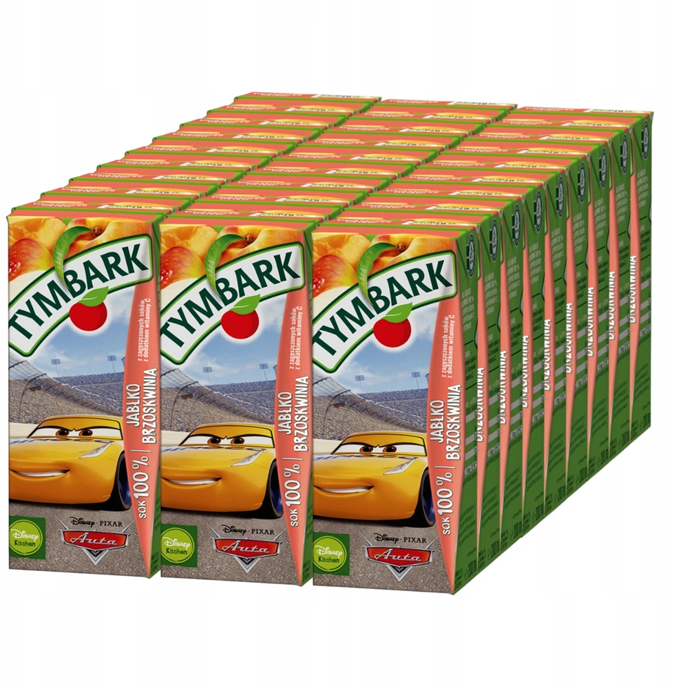 Tymbark sultys 100% obuolių persikų vaikams 27x200ml