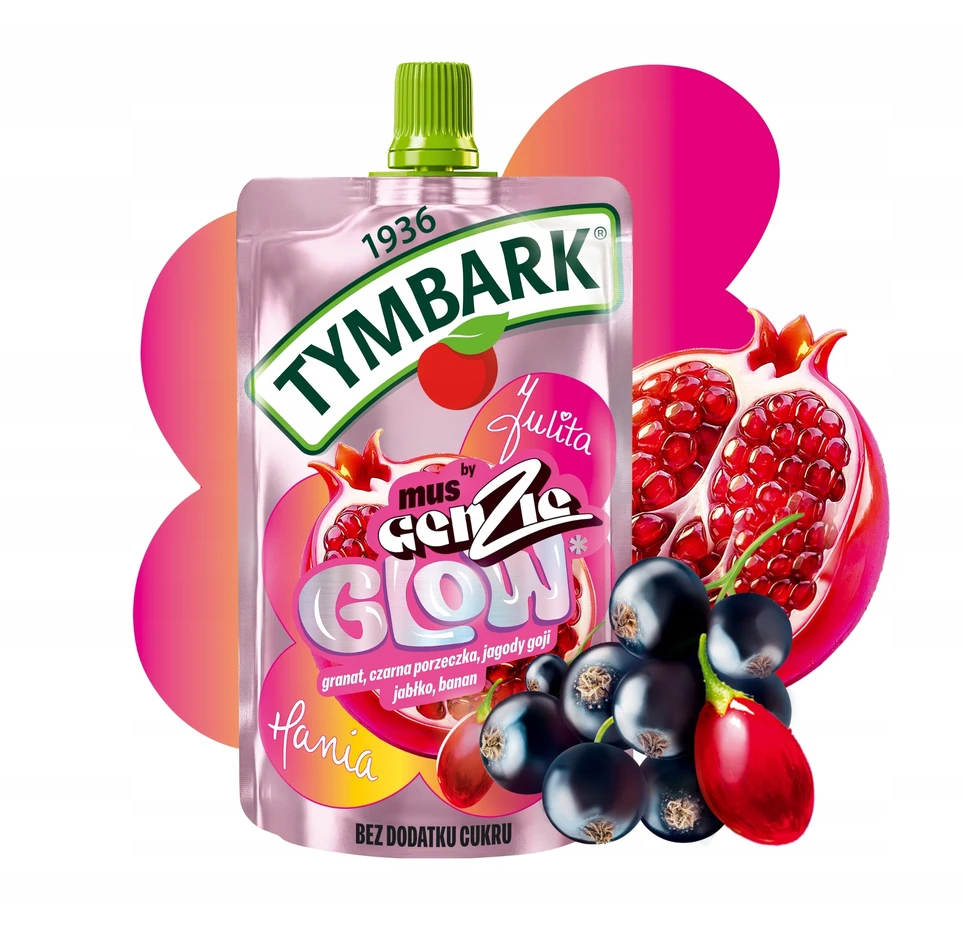 Tymbark vaisių putėsiai Musss GenZie GLOW! skonio energija be kompromisų x10 vnt