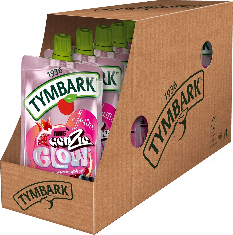 Tymbark vaisių putėsiai Musss GenZie GLOW! skonio energija be kompromisų x10 vnt