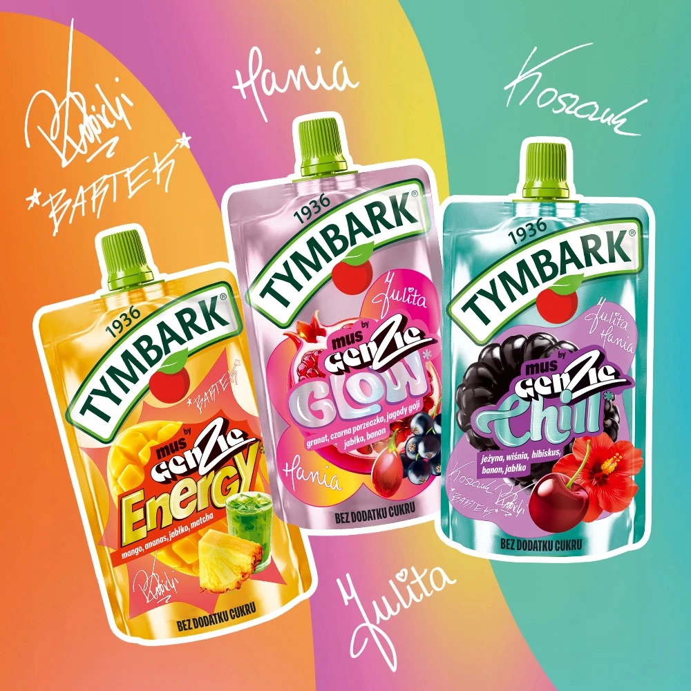 Tymbark vaisių putėsiai Musss GenZie GLOW! skonio energija be kompromisų x10 vnt