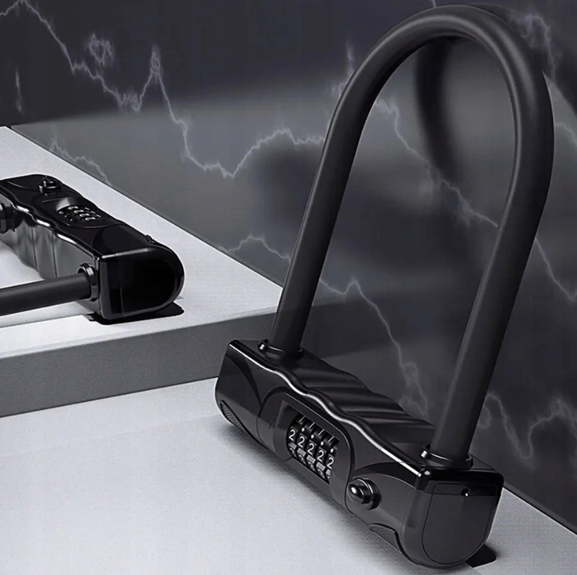 „U-Lock“ dviračio užraktas, 5 skaitmenų plieno „Gotel“ apsauga