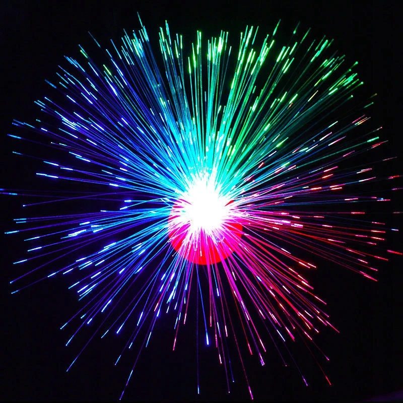 UFO FIBER OPTIC LAMP keičiasi LED spalvas