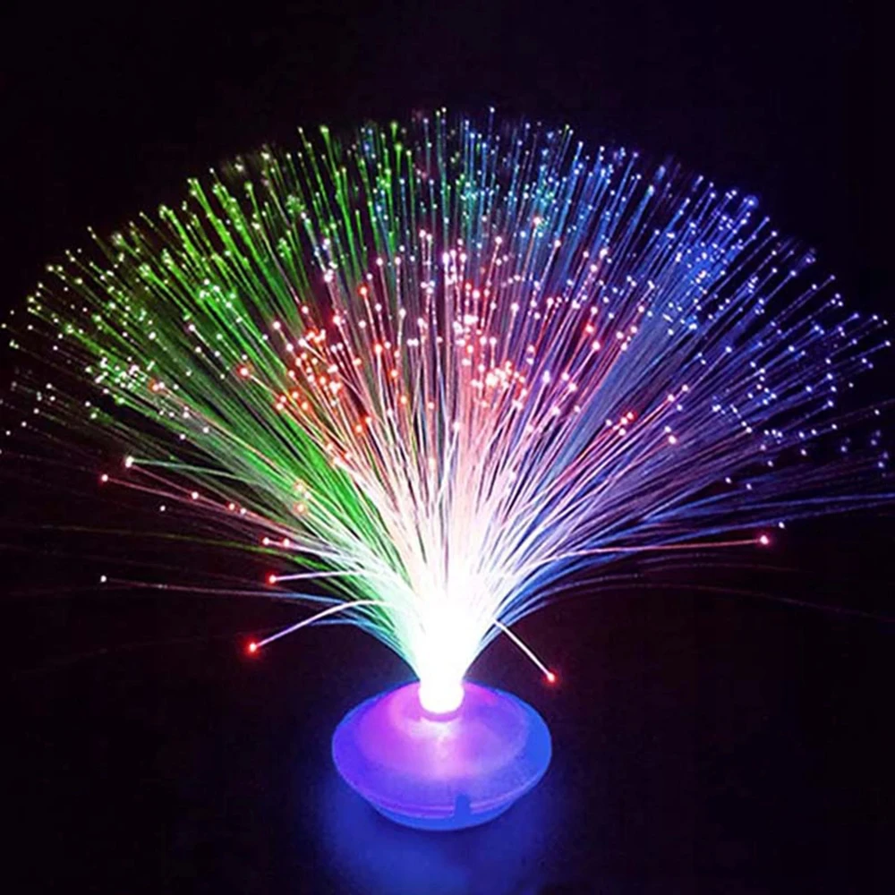 UFO FIBER OPTIC LAMP keičiasi LED spalvas