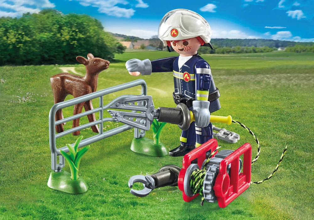 PLAYMOBIL ACTION HEROES Ugniagesių misija: gyvūnų gelbėjimas 71467