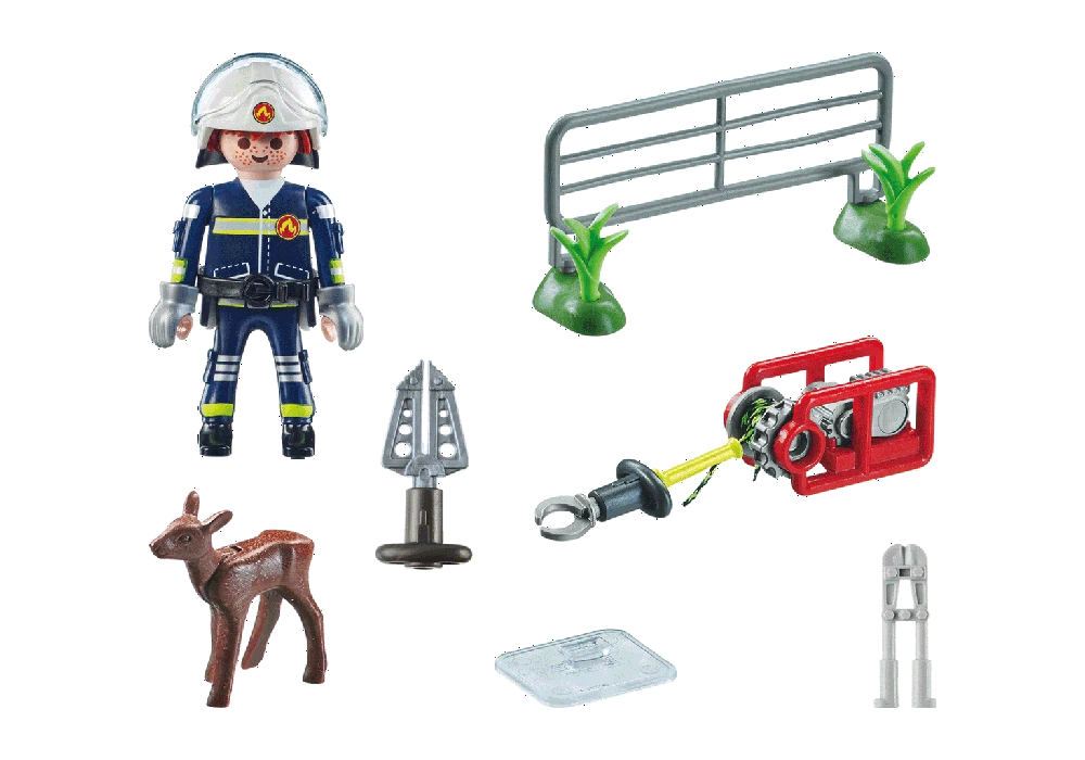 PLAYMOBIL ACTION HEROES Ugniagesių misija: gyvūnų gelbėjimas 71467