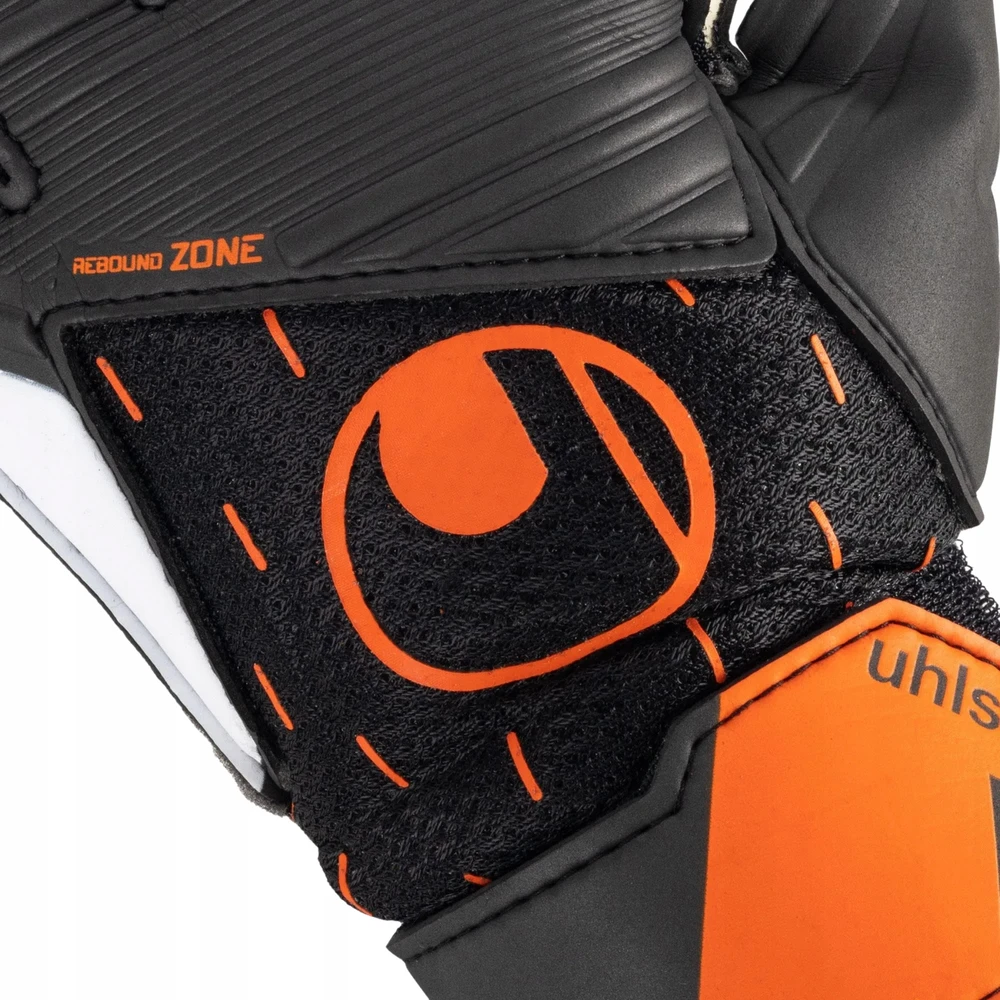 Uhlsport Speed Contact Starter Soft futbolo vartininko pirštinės - Juodos - Suaugusiems - Kvėpuojančios