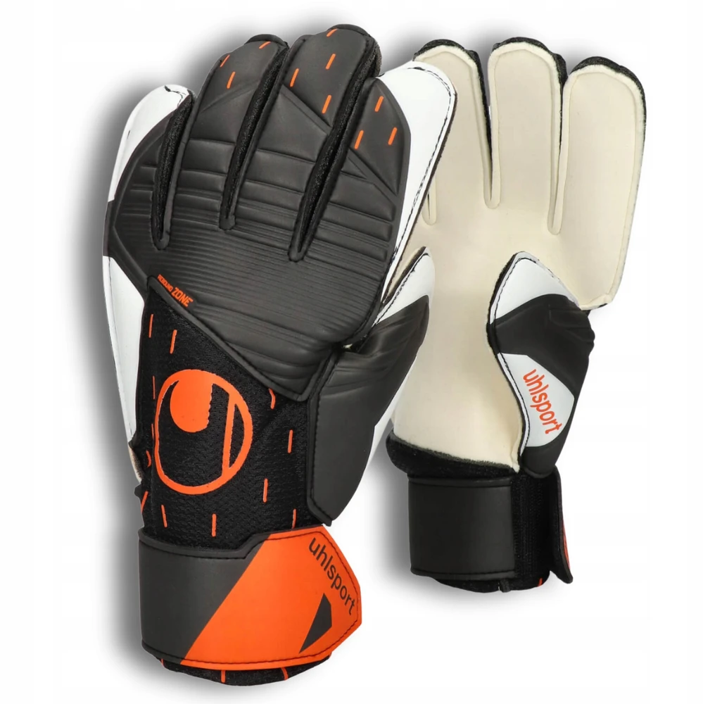 Uhlsport Speed Contact Starter Soft futbolo vartininko pirštinės - Juodos - Suaugusiems - Kvėpuojančios