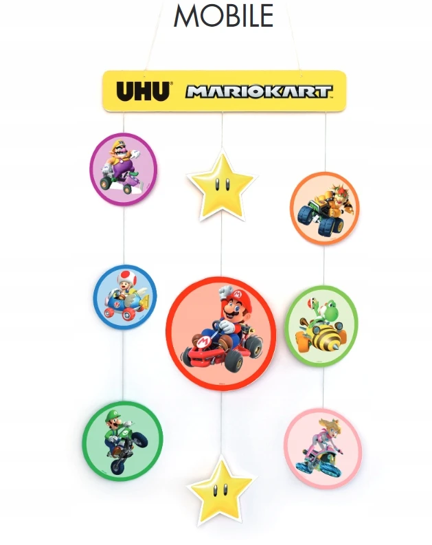 UHU MARIOKART klijų lazdelė, 21 g + 2 x 8,2 g, lizdinė plokštelė