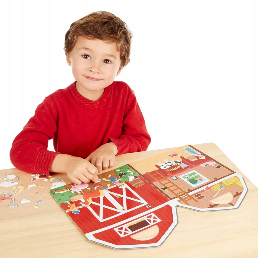 Melissa Doug - Daugkartinio naudojimo lipdukai su minkštais snapeliais ir ūkiu (806034)
