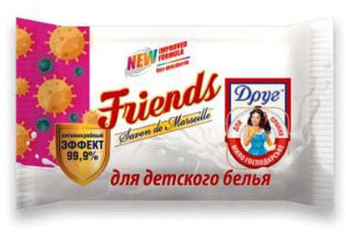 DRUG Ūkiškas muilas Friends vaikiškų rūbų skalbimui 125g