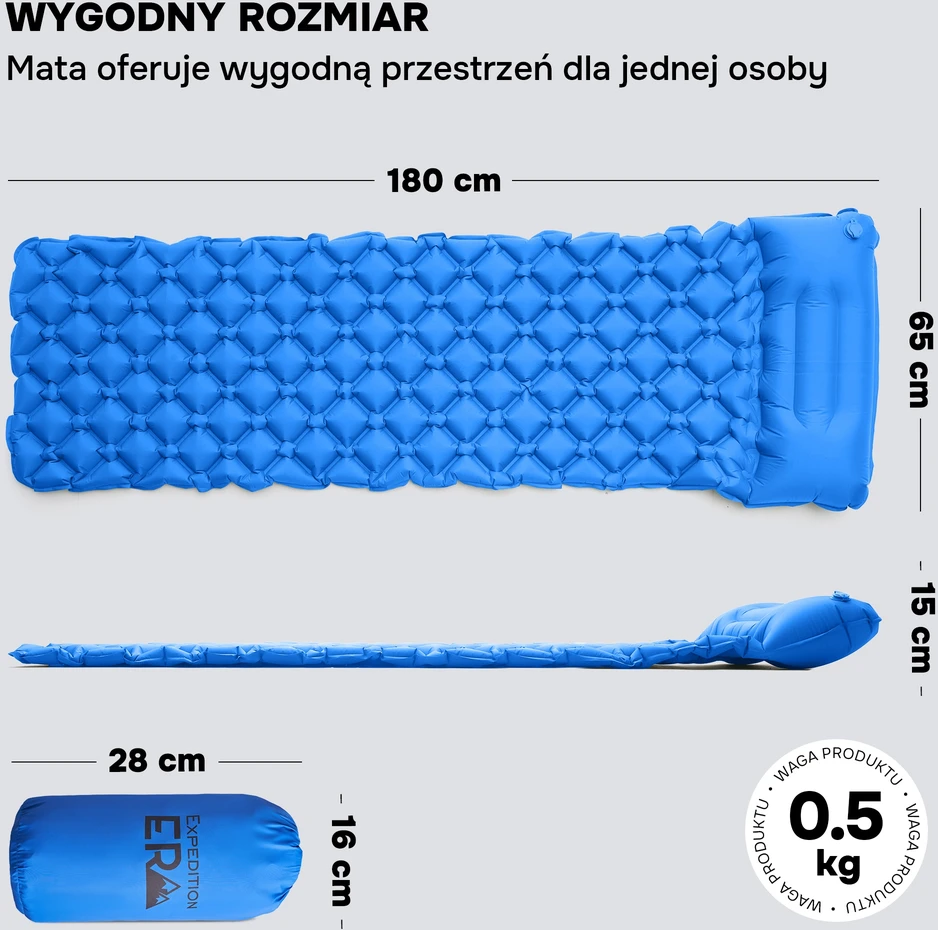 ULTRALEGINGAS KEMPINGAS ČIUŽINIS SU PAGALVE 180X65cm PAlapinei
