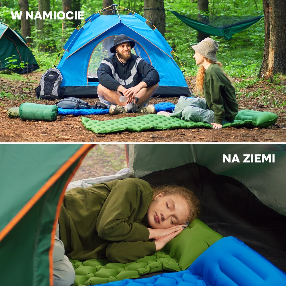 ULTRALEGINGAS KEMPINGAS ČIUŽINIS SU PAGALVE 180X65cm PAlapinei