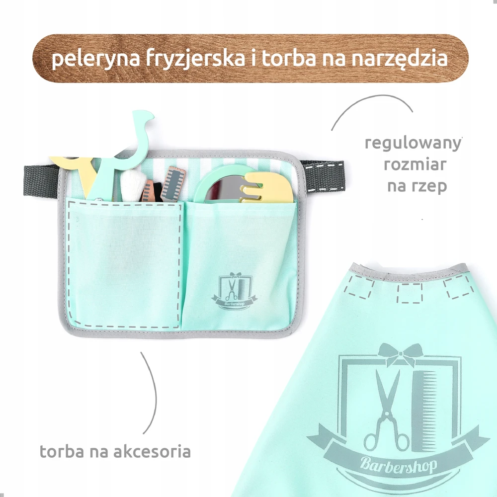 UMU medinis kirpyklų rinkinys vaikams 18 vnt