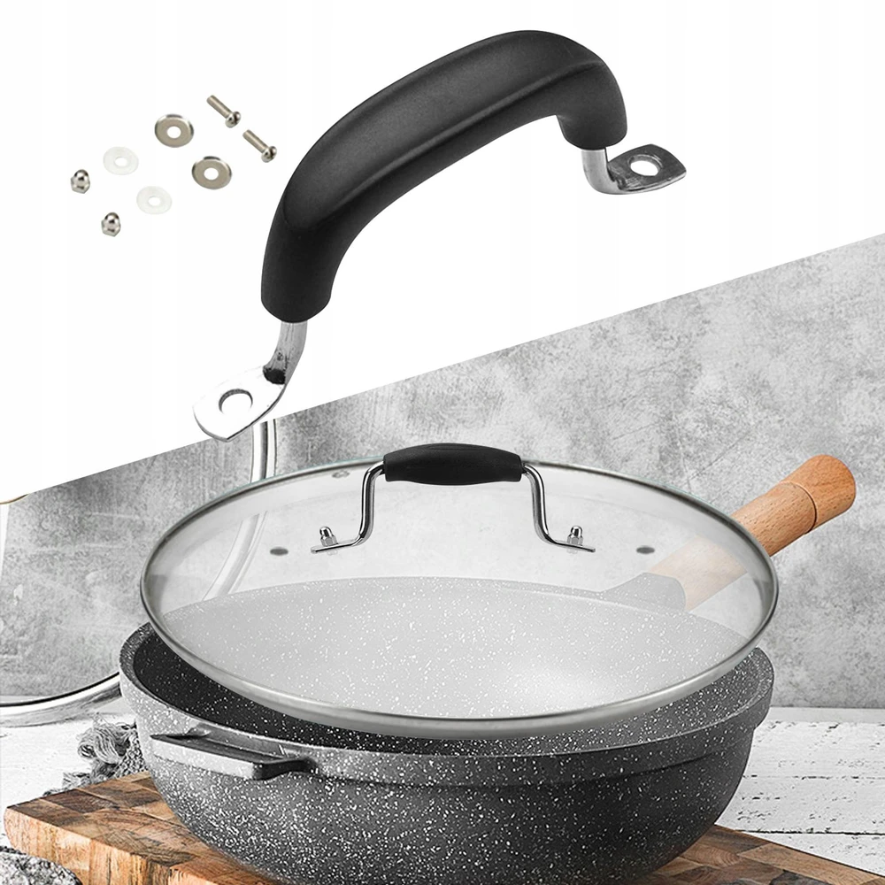 Unbranded Puodo dangčio laikiklis su varžtais. Laikymo rankena. Patogus 12 cm atstumas tarp skylių
