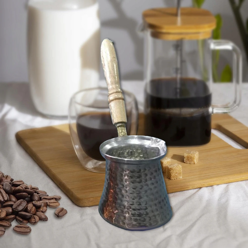 Unbranded Turkish Coffee Pot Bar Cafe Copper with Long Handle Home Kitchen 225ml