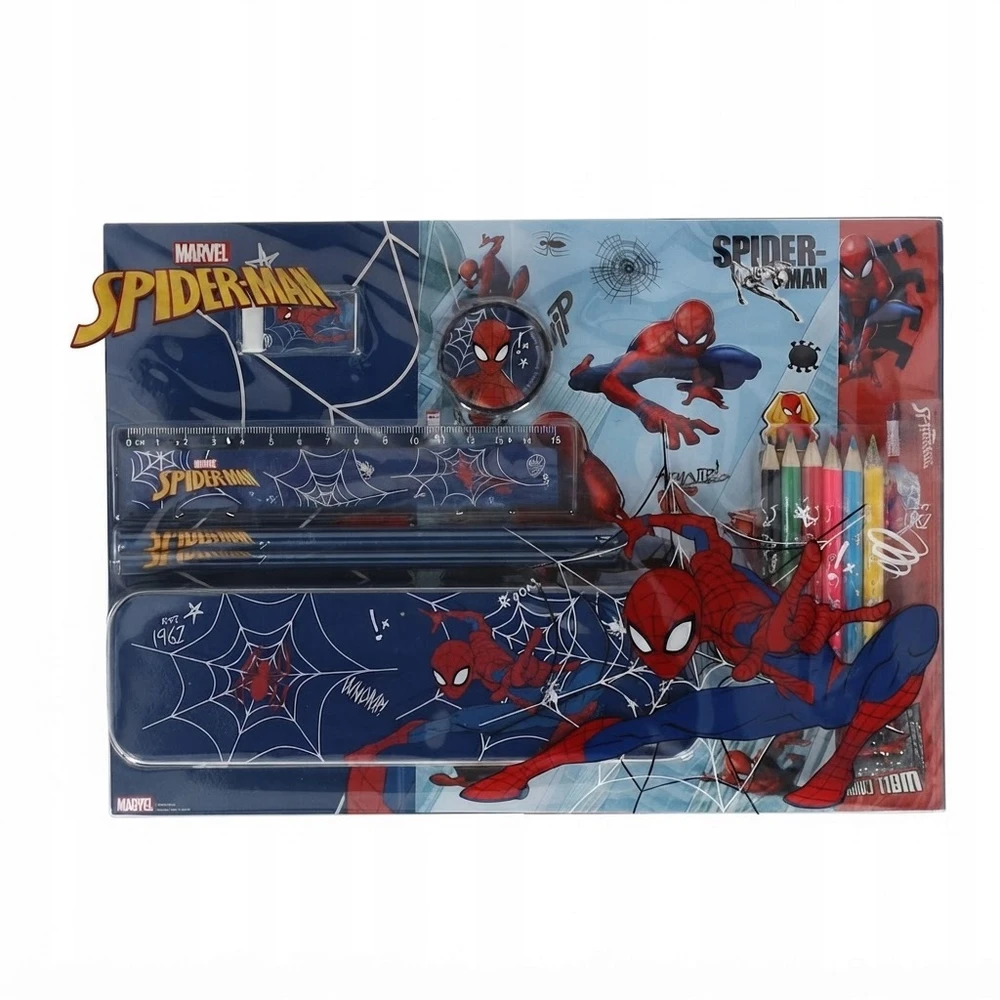 Undercover Spiderman mokyklinių reikmenų rinkinys su spalvinimo knygelėmis
