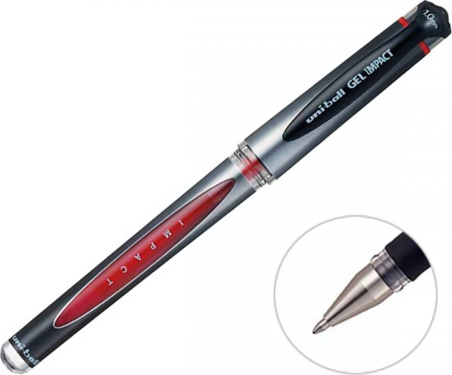 Uni-ball Gel Impact rašiklis, 1.0mm, raudonas