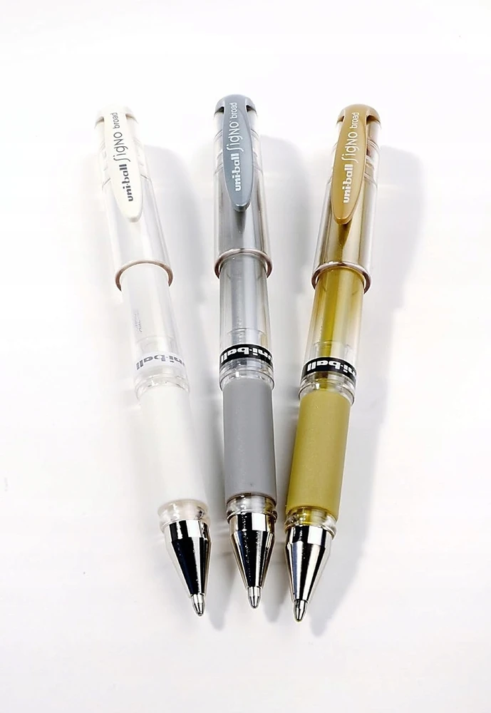 UNI Mitsubishi Um-153 gelinis rašiklis, 1.0mm, sidabrinis