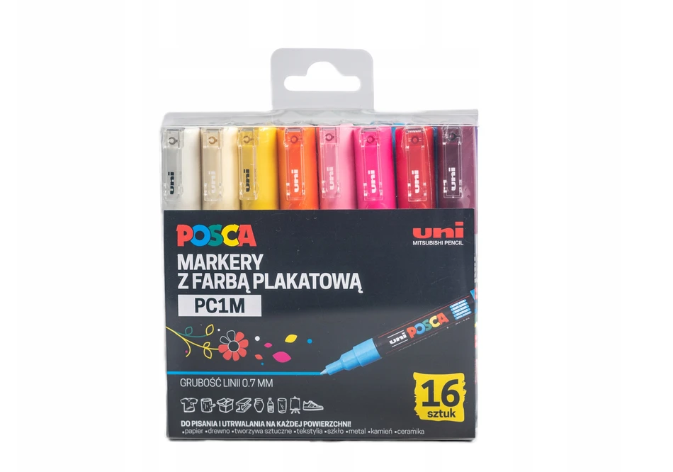 Uni Posca Markeriai Uni Ball Posca PC-1M, 16 vnt.