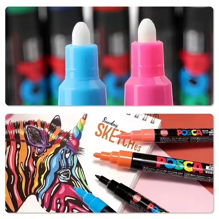 Uni Posca Markeriai Uni-Ball Posca PC-3M, 8 vnt.