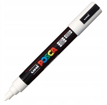 Uni Posca Žymeklis UNI PC-5M, apvalus 2,5mm, baltos spalvos