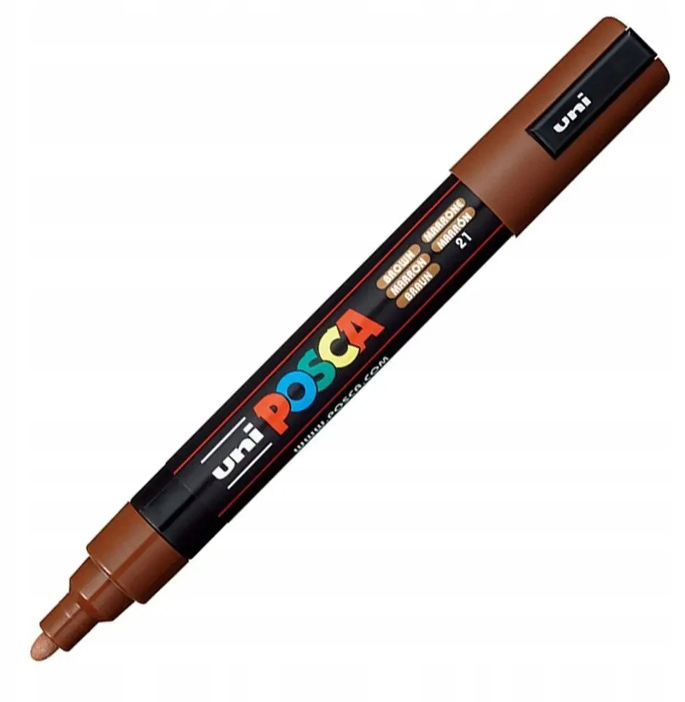 UNI Žymeklis - POSCA - PC-5M - 1.8 - 2,5 mm - 6 vienetų rinkinys - Rudas