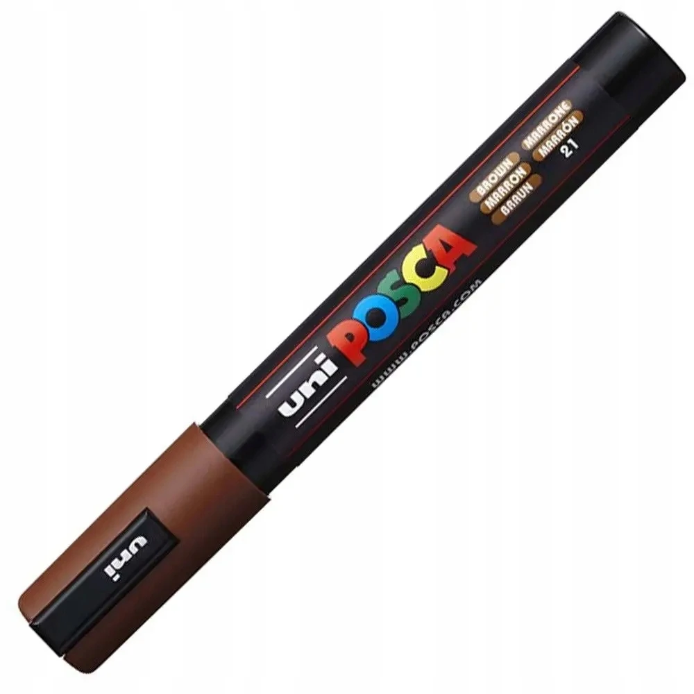UNI Žymeklis - POSCA - PC-5M - 1.8 - 2,5 mm - 6 vienetų rinkinys - Rudas