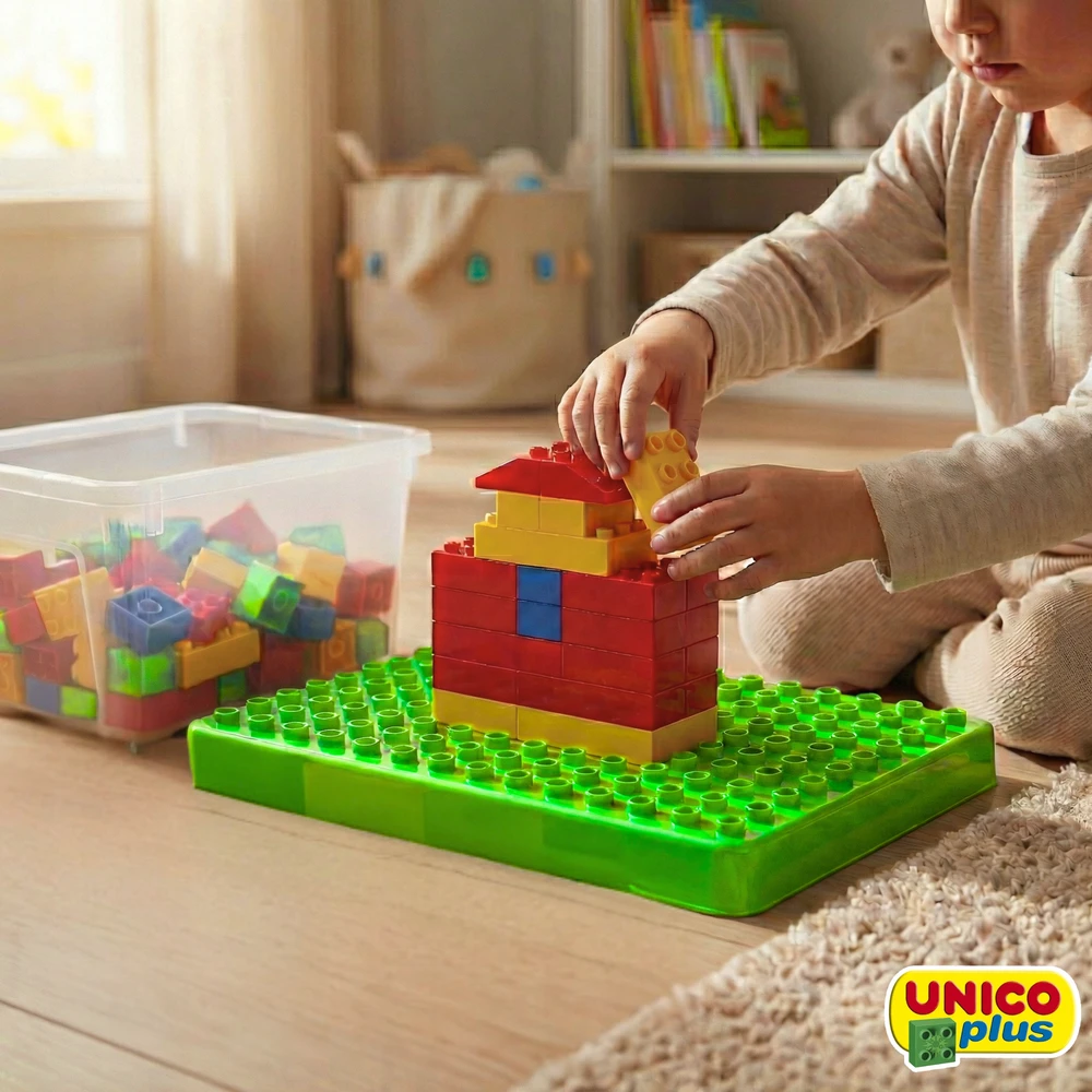 UNICO KONSTRUKCINIAI BLOKAI DIDELIŲ PLOKŠTŲ DĖŽĖ 250 ELEMENTŲ SUDERINAMI